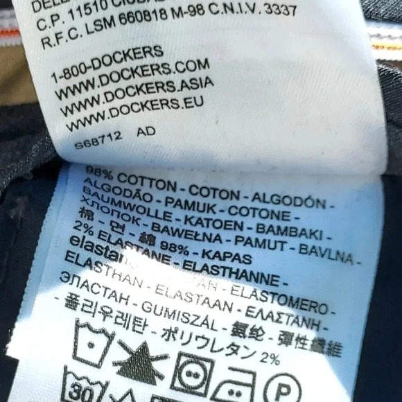 NWT Dockers Signature Big & Tall Classic Fit Lux Cotton Pants 50W×32L Blue - Picture 13 of 15